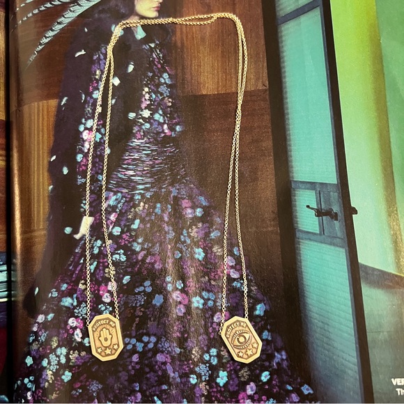 Sterling Silver Double Pendant Necklace- Protect Me- Charms Worn on Front & Back - Picture 2 of 11